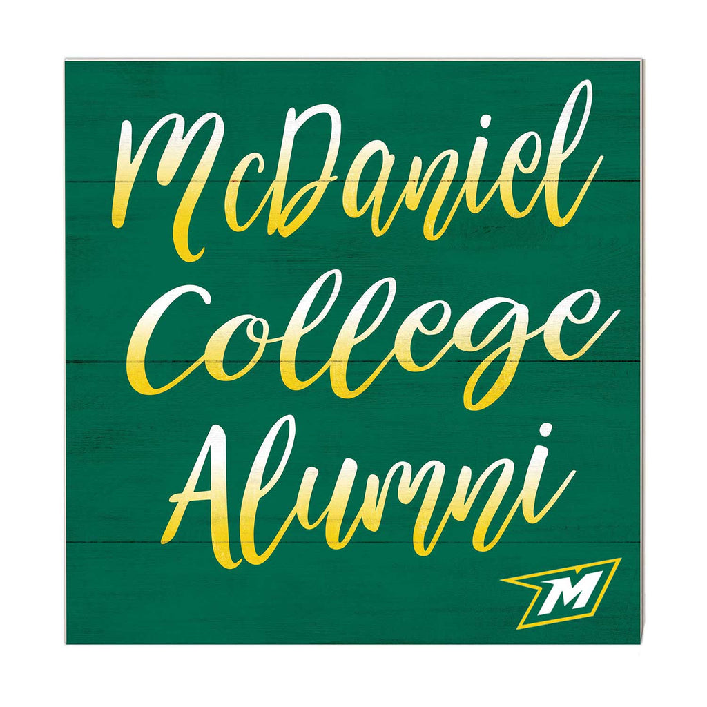 10x10 Team Alumni Sign McDaniel College Green Terror