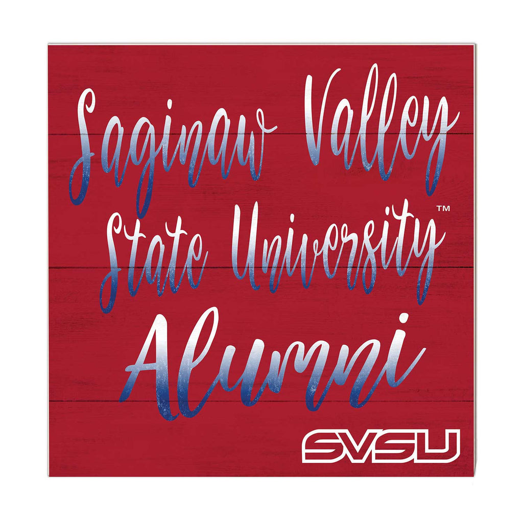 10x10 Team Alumni Sign Saginaw Valley State University Cardinals