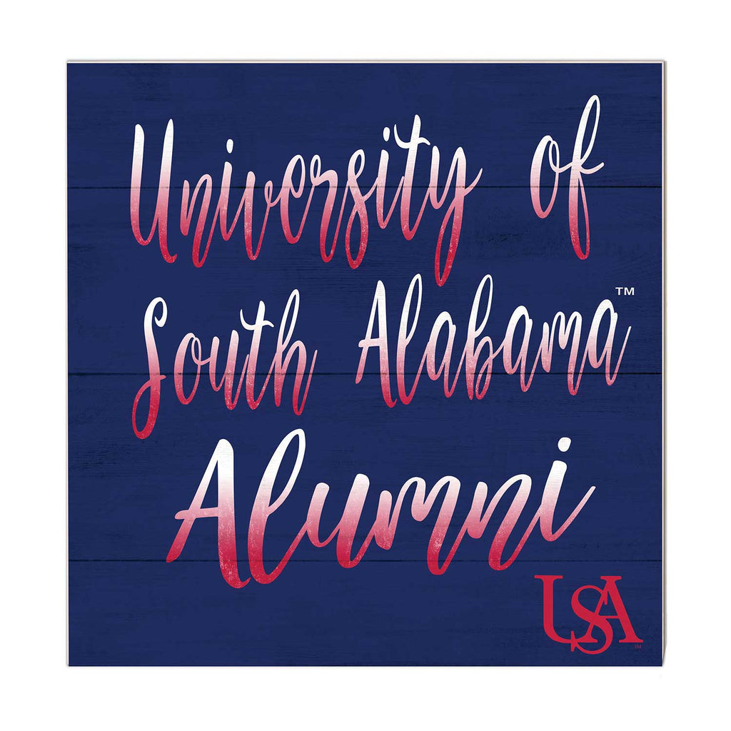 10x10 Team Alumni Sign University of Southern Alabama Jaguars