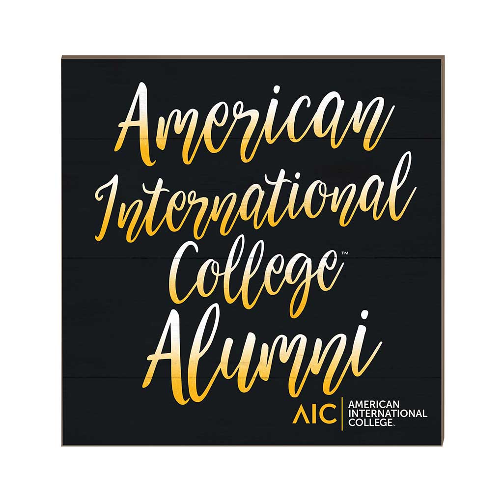10x10 Team Alumni Sign American International College Yellow Jackets