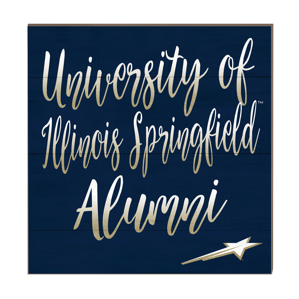 10x10 Team Alumni Sign University of Illinois Springfield Prairie Stars