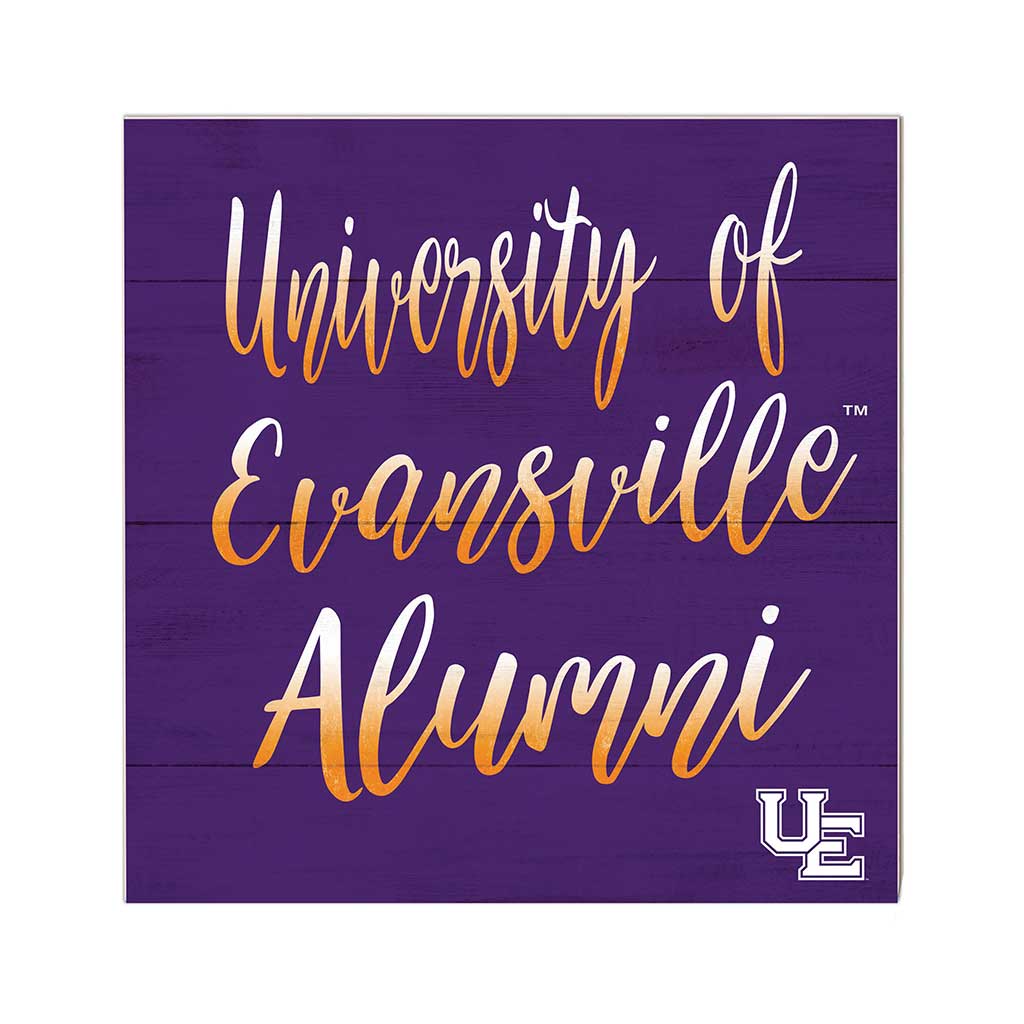 10x10 Team Alumni Sign Evansville Purple Aces