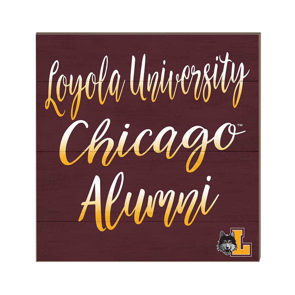 10x10 Team Alumni Sign Loyola Chicago Ramblers