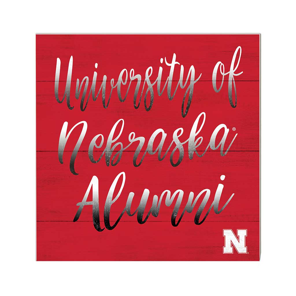 10x10 Team Alumni Sign Nebraska Cornhuskers