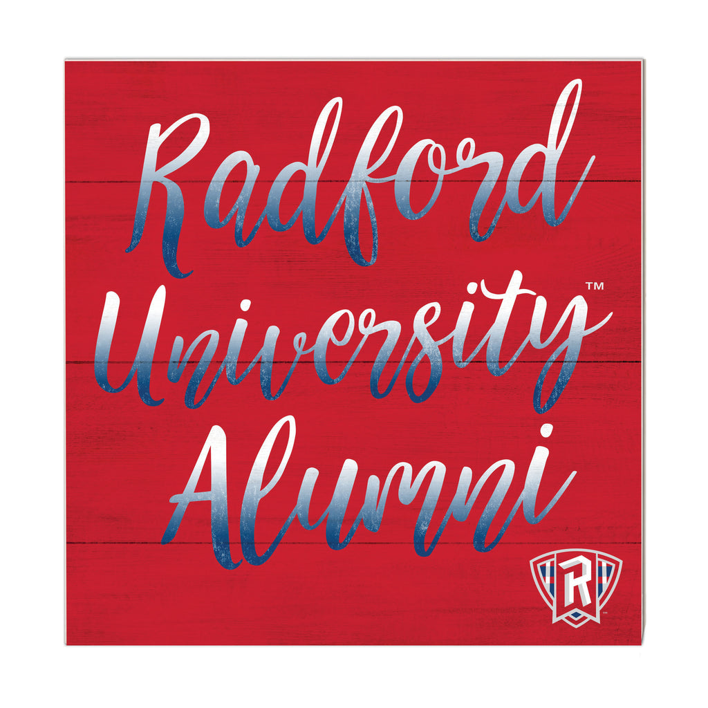 10x10 Team Alumni Sign Radford Highlanders