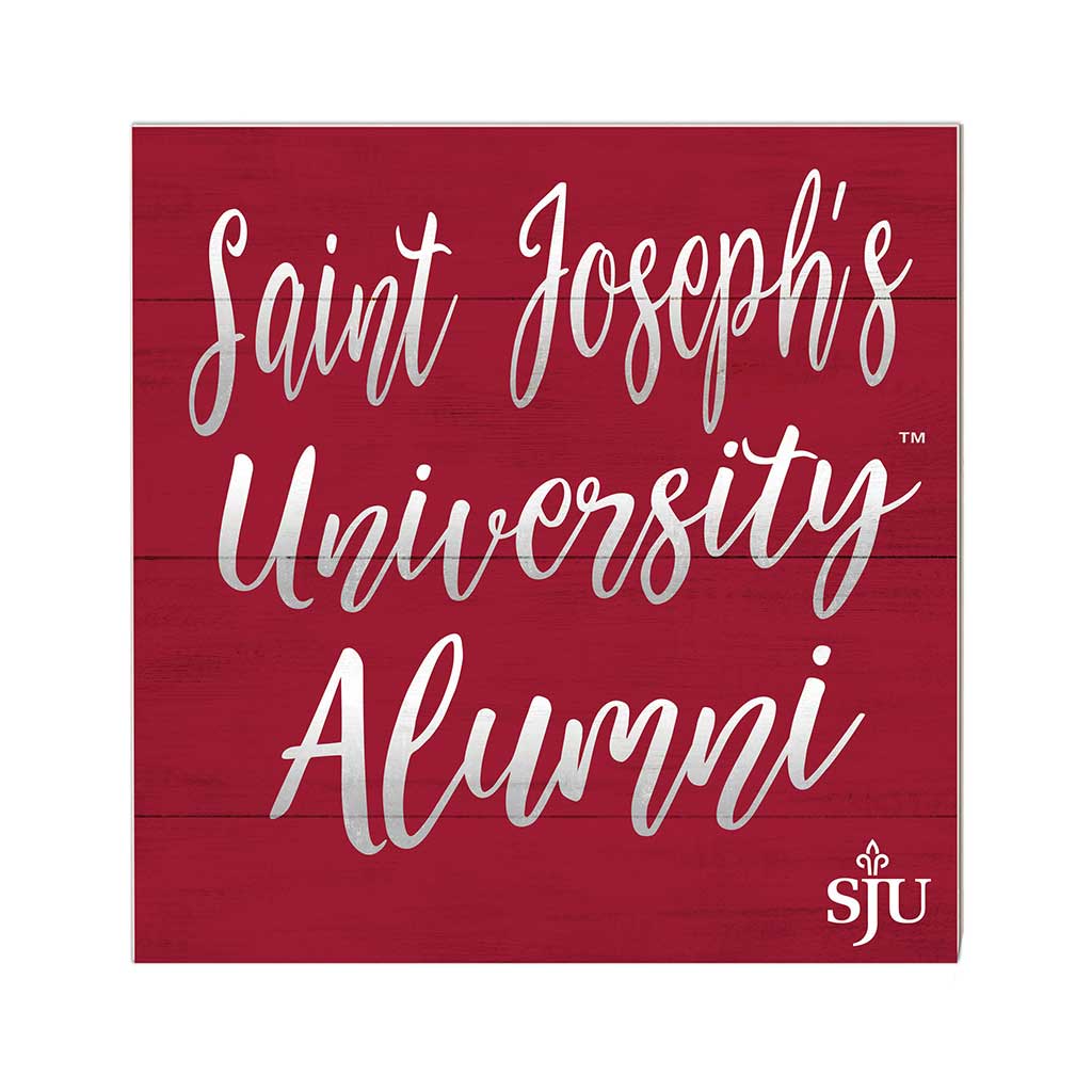 10x10 Team Alumni Sign Saint Joseph's Univ Hawks