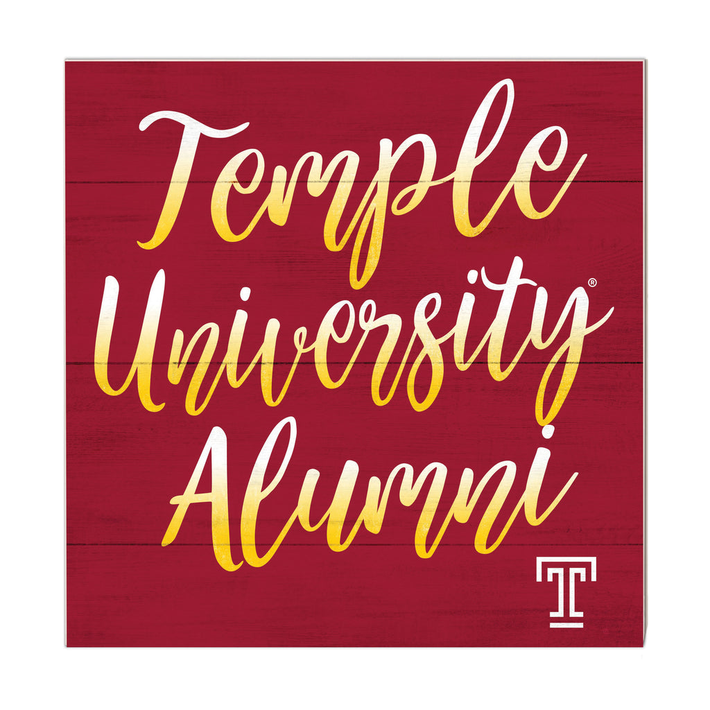 10x10 Team Alumni Sign Temple Owls
