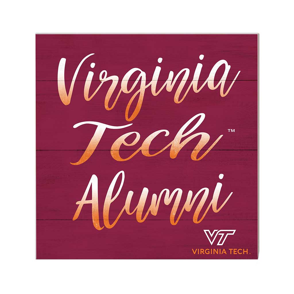 10x10 Team Alumni Sign Virginia Tech Hokies