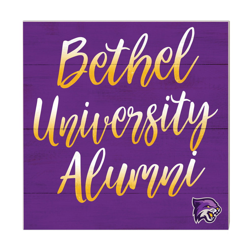 10x10 Team Alumni Sign Bethel University Wildcats
