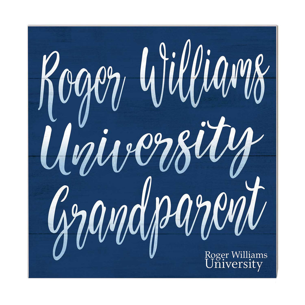 10x10 Team Grandparents Sign Roger Williams University Hawks