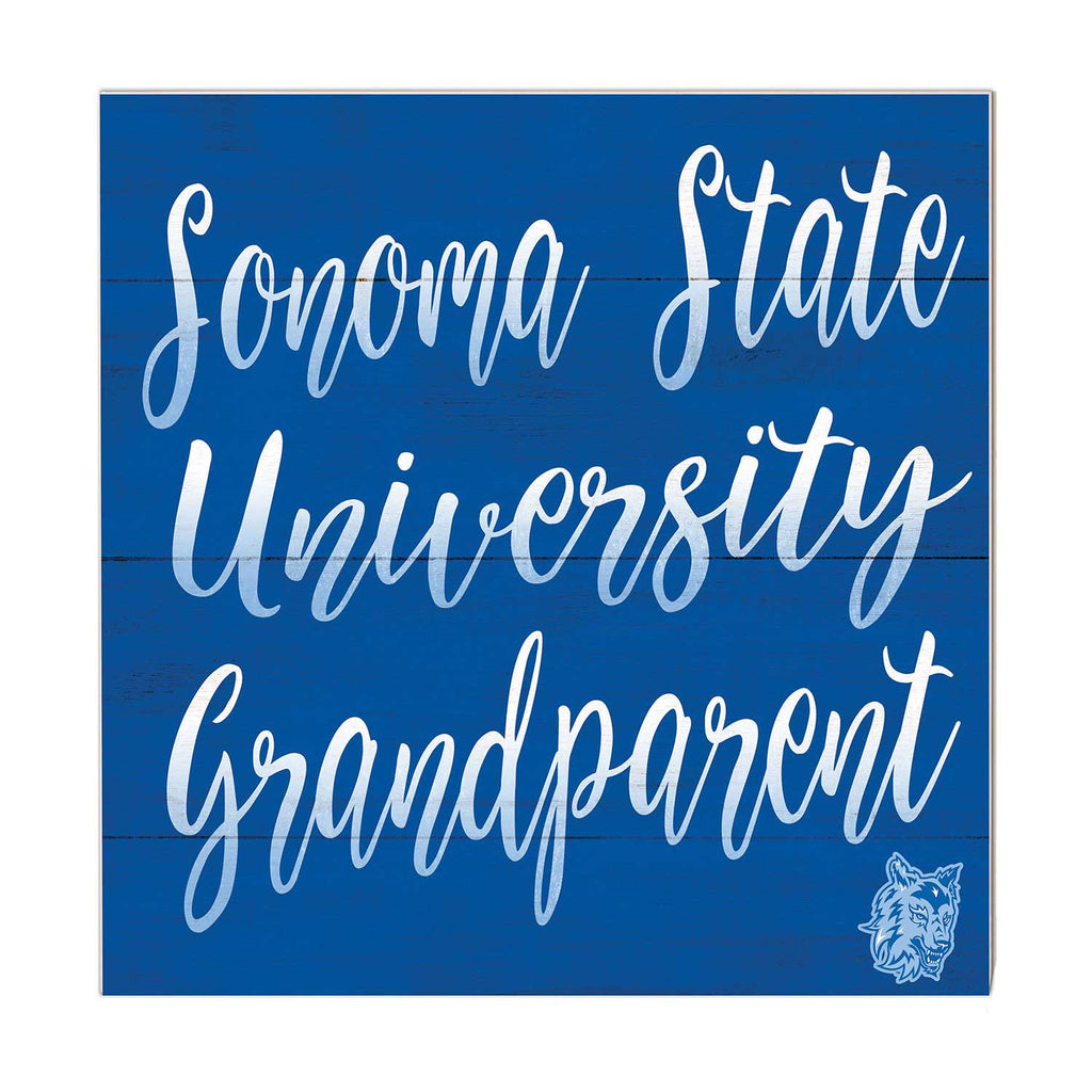 10x10 Team Grandparents Sign Sonoma State University Seawolves