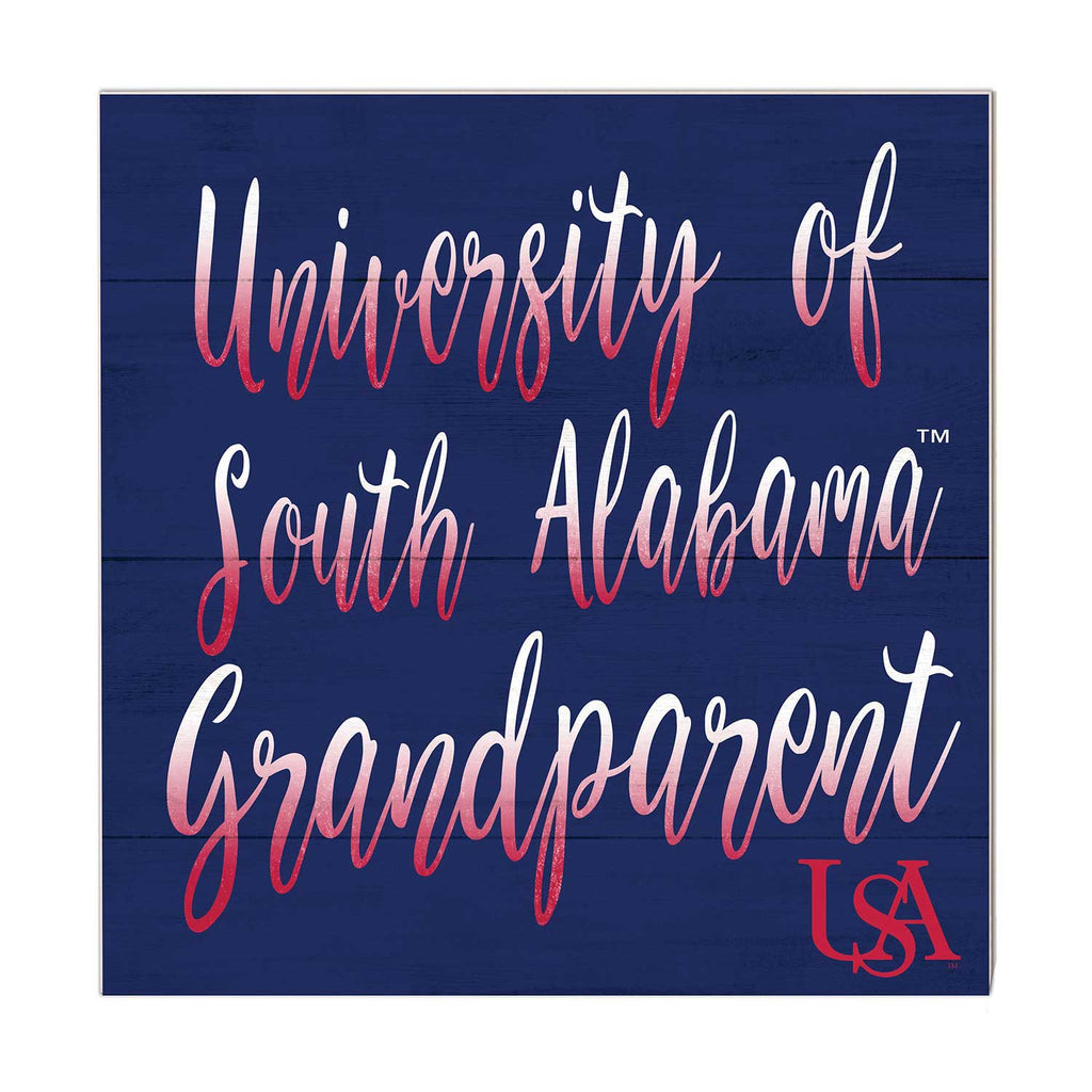 10x10 Team Grandparents Sign University of Southern Alabama Jaguars