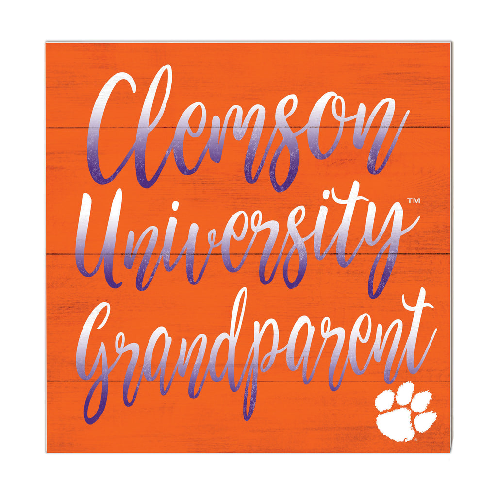 10x10 Team Grandparents Sign Clemson Tigers