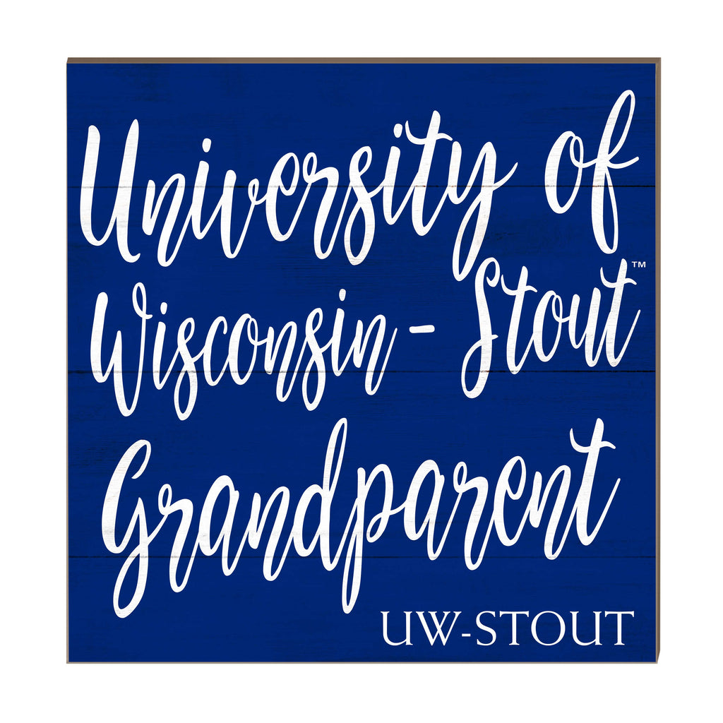 10x10 Team Grandparents Sign University of Wisconsin Stout Blue Devils