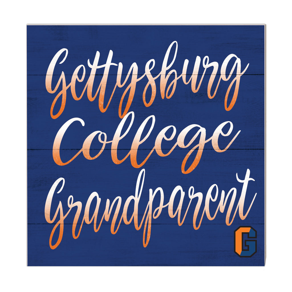 10x10 Team Grandparents Sign Gettysburg College Bullets