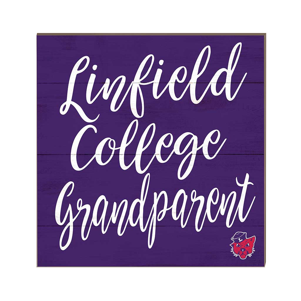 10x10 Team Grandparents Sign Linfield College Wildcats