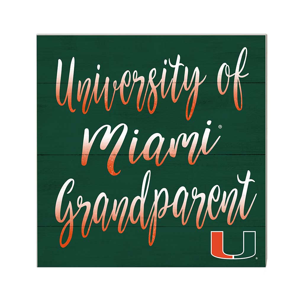 10x10 Team Grandparents Sign Miami Hurricanes
