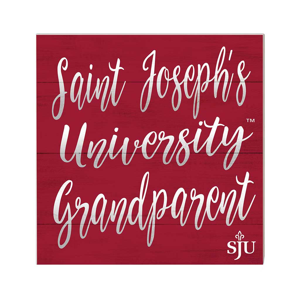 10x10 Team Grandparents Sign Saint Joseph's Univ Hawks