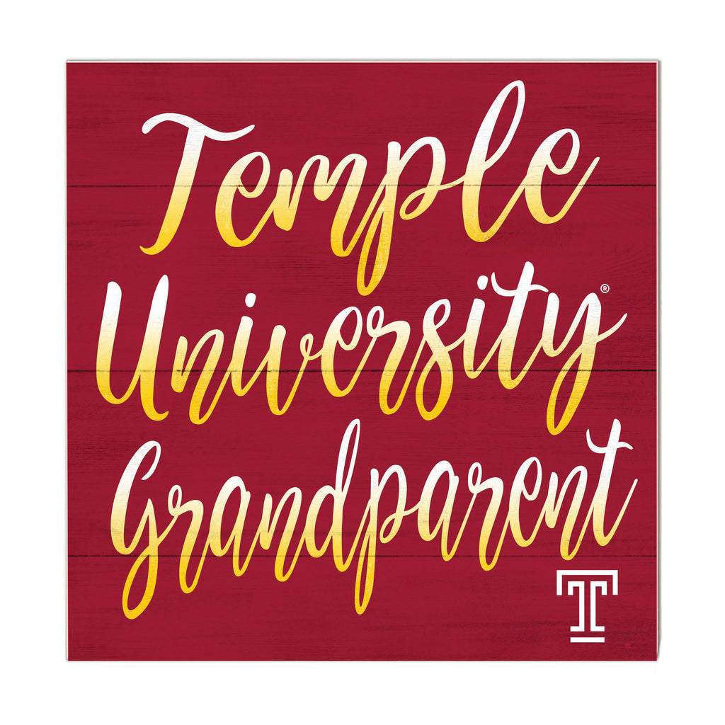 10x10 Team Grandparents Sign Temple Owls