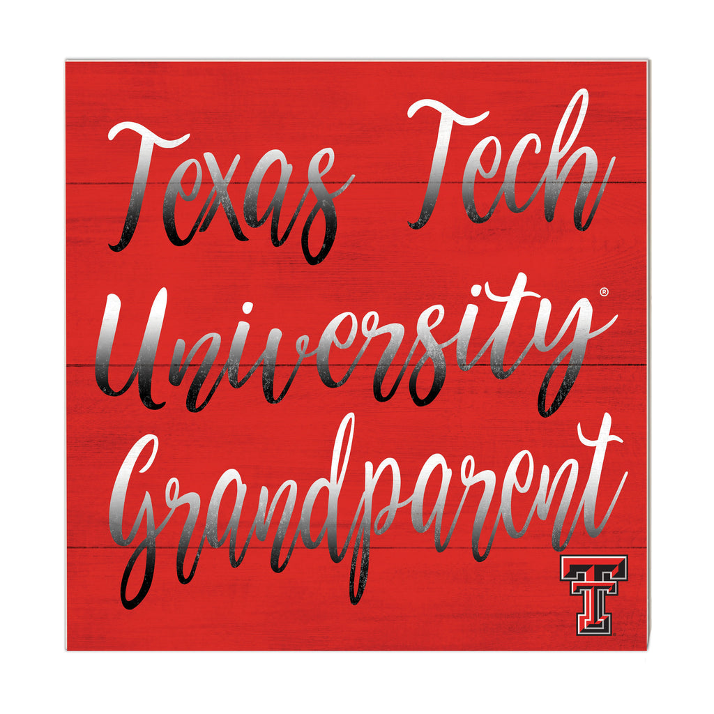 10x10 Team Grandparents Sign Texas Tech Red Raiders