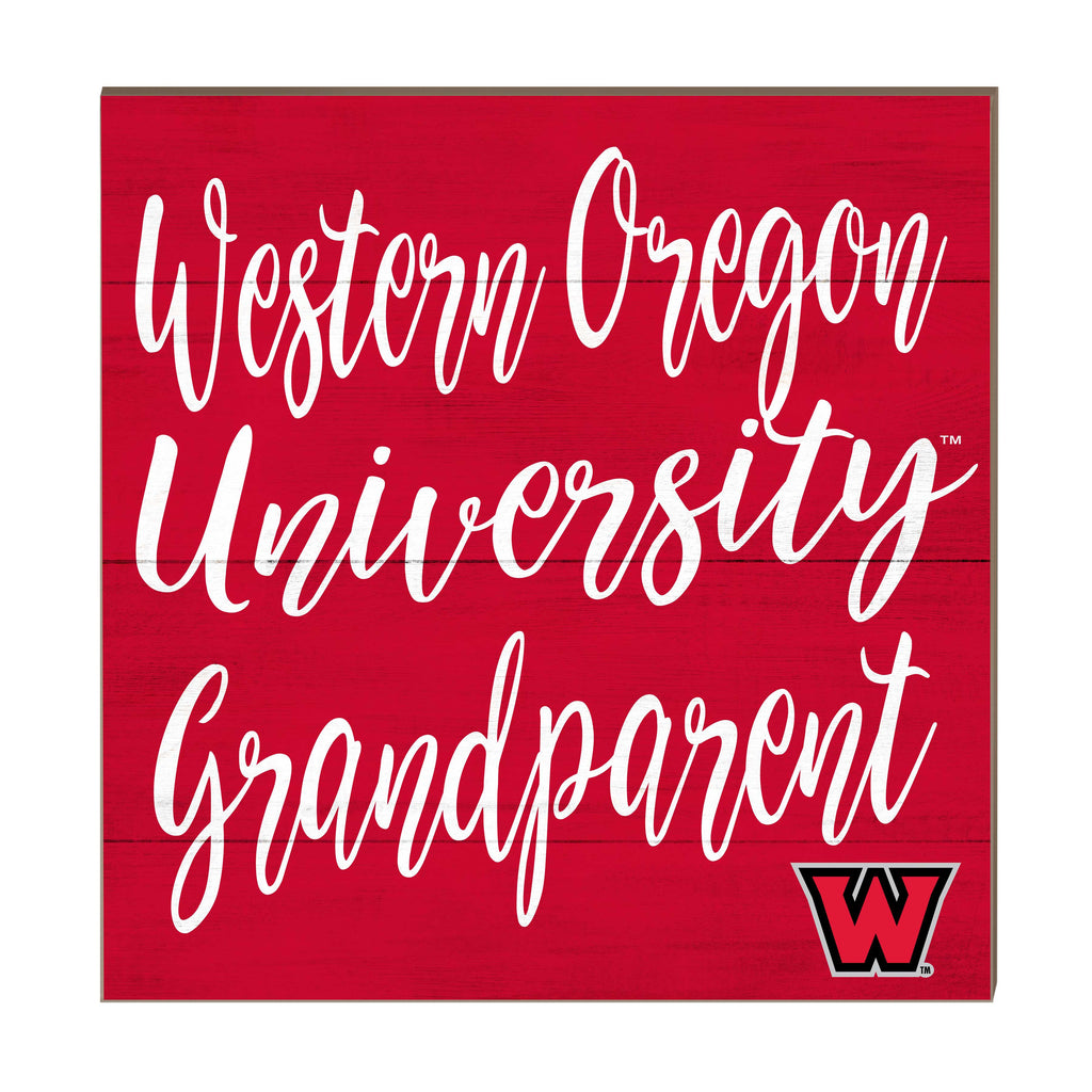 10x10 Team Grandparents Sign Western Oregon Wolves