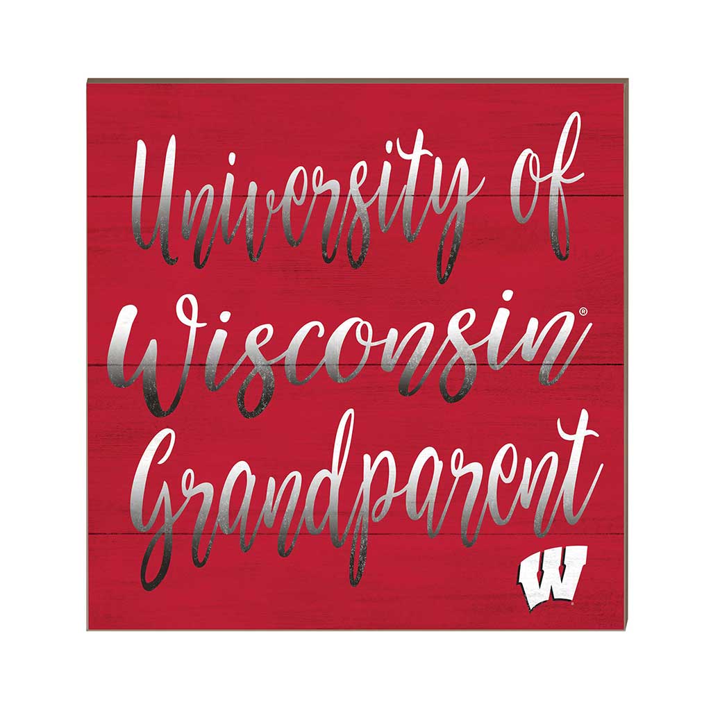 10x10 Team Grandparents Sign Wisconsin Badgers