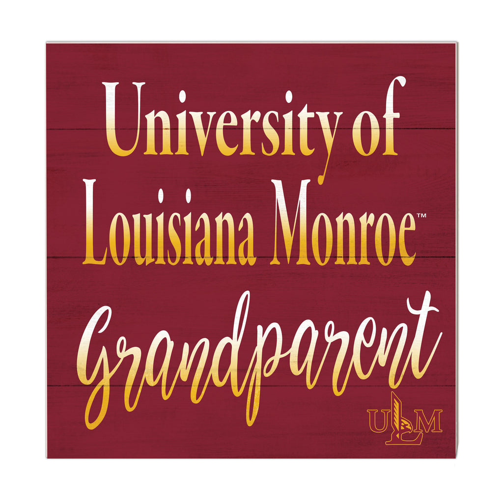 10x10 Team Grandparents Sign The University of Louisiana at Monroe Warhawks