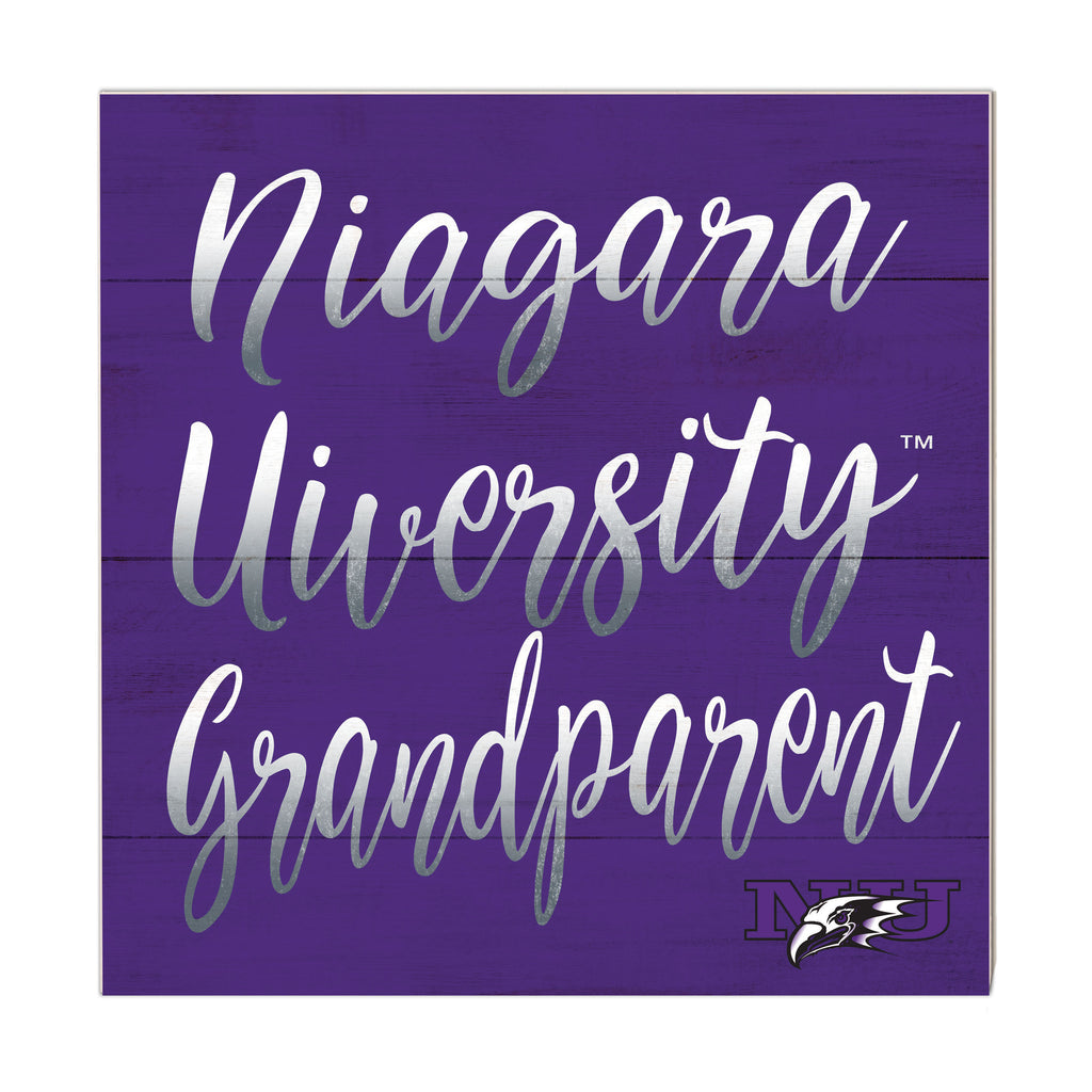10x10 Team Grandparents Sign Niagara University Purple Eagles