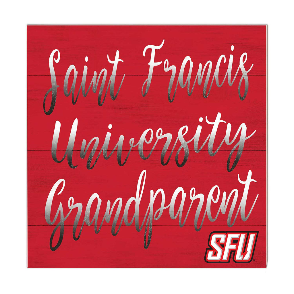 10x10 Team Grandparents Sign Saint Francis Red Flash