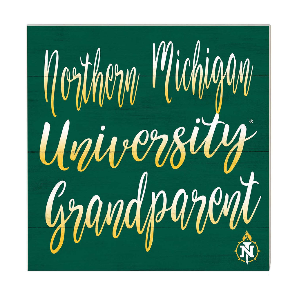 10x10 Team Grandparents Sign Northern Michigan University Wildcats