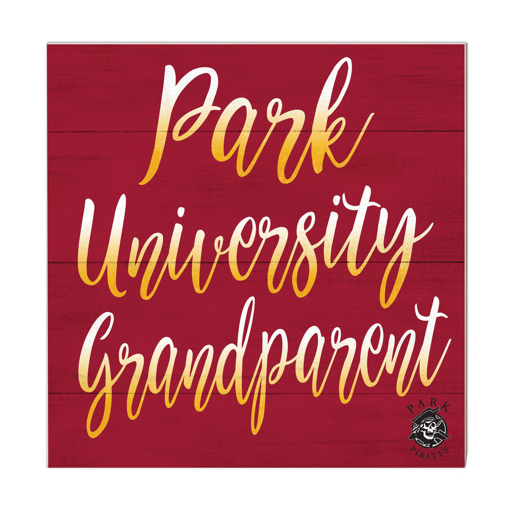 10x10 Team Grandparents Sign Park University Pirates