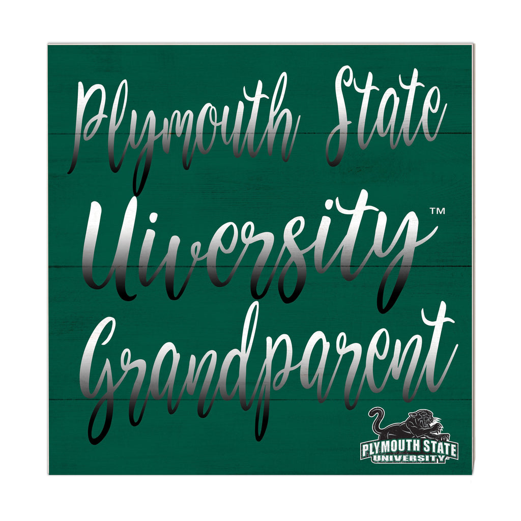 10x10 Team Grandparents Sign Plymouth State University Panthers