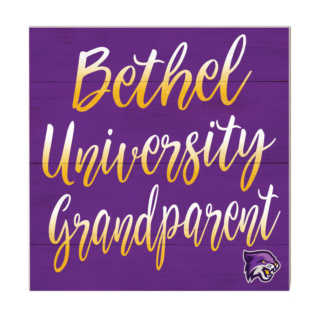 10x10 Team Grandparents Sign Bethel University Wildcats