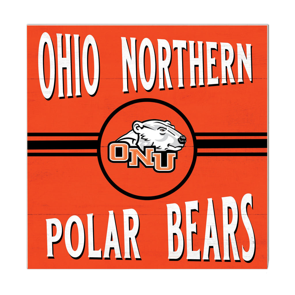 10x10 Retro Team Sign Ohio Northern University Polar Bears