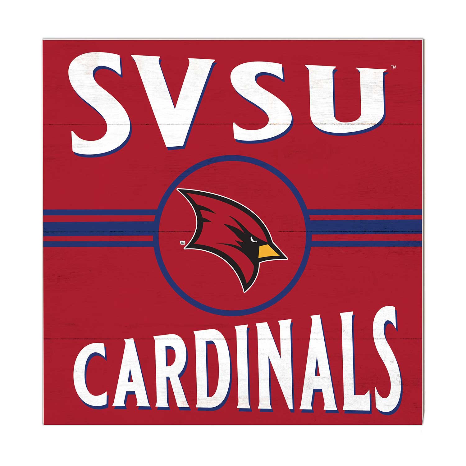Saginaw Valley State Cardinals 10 x 10 Retro Team Sign