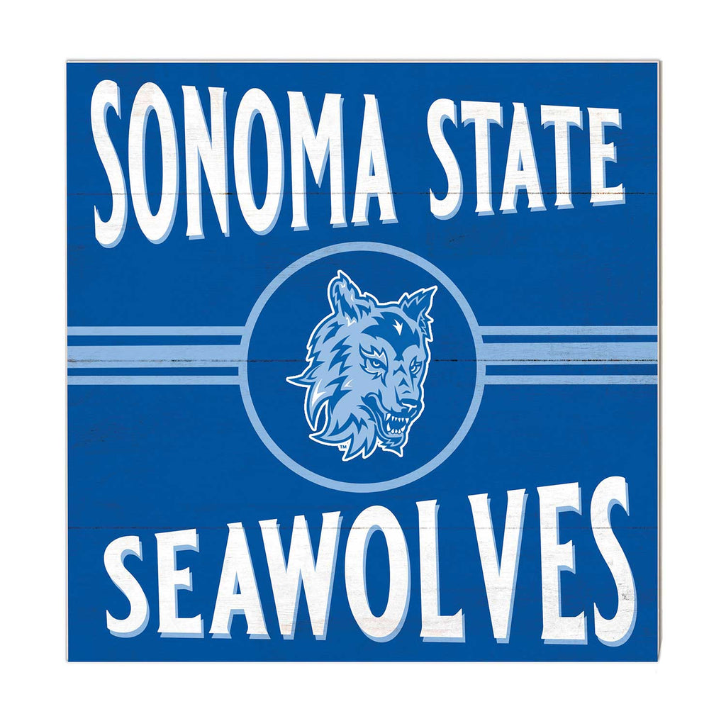 10x10 Retro Team Sign Sonoma State University Seawolves