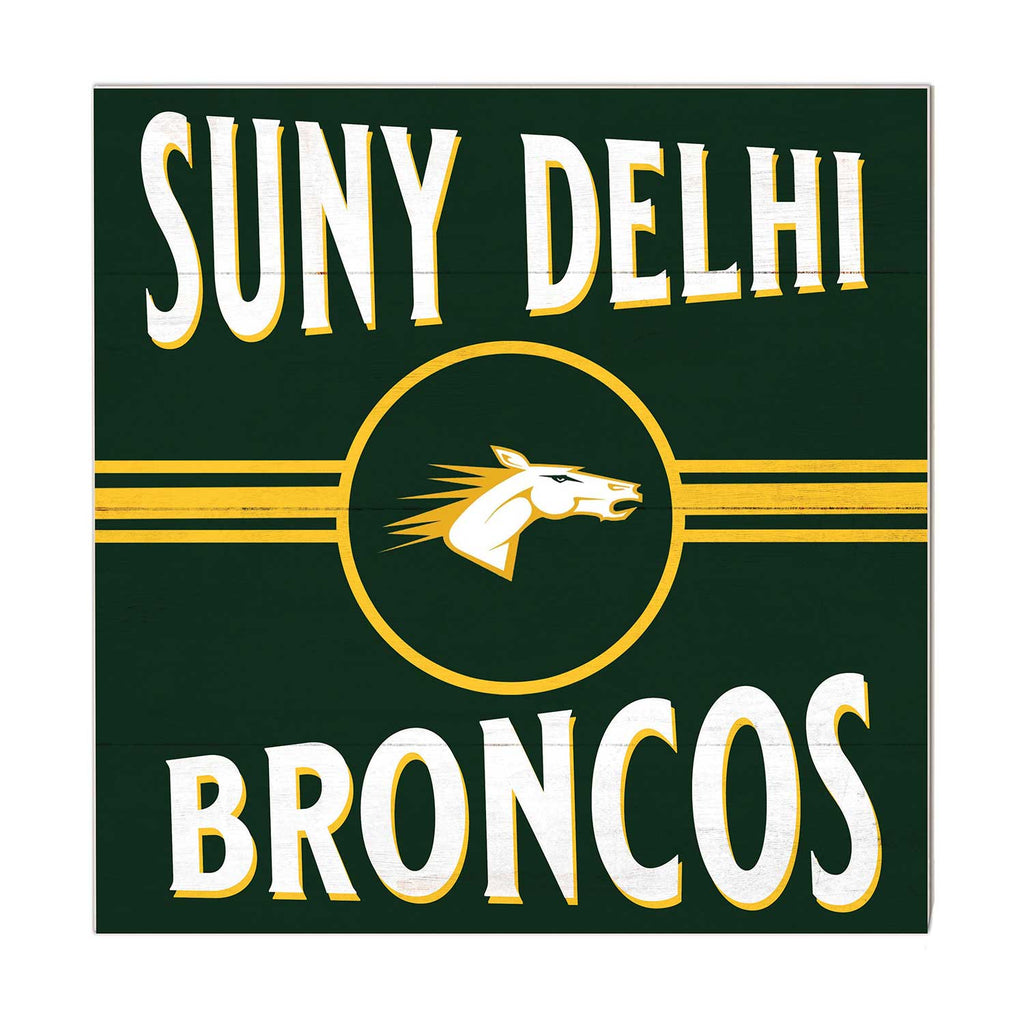 10x10 Retro Team Sign SUNY Delhi Broncos
