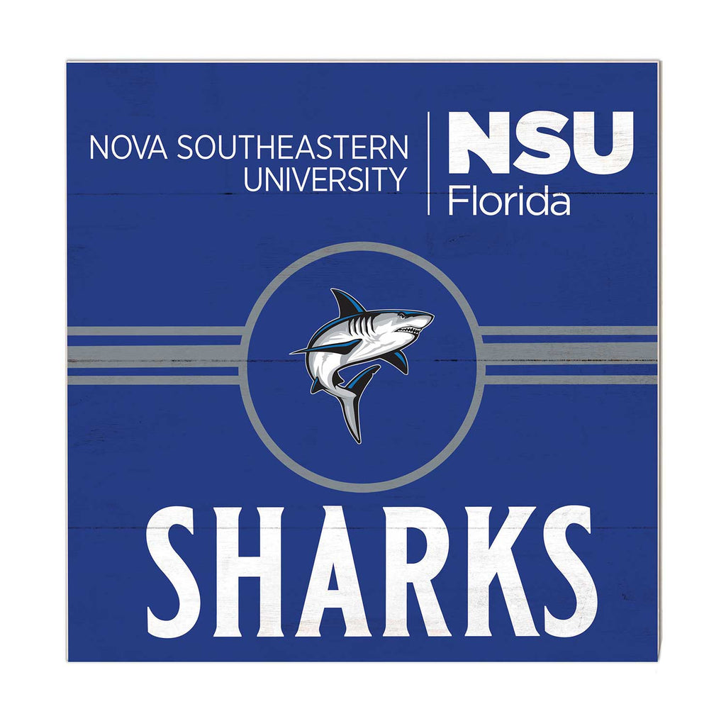 10x10 Retro Team Sign Nova Southeastern University Sharks