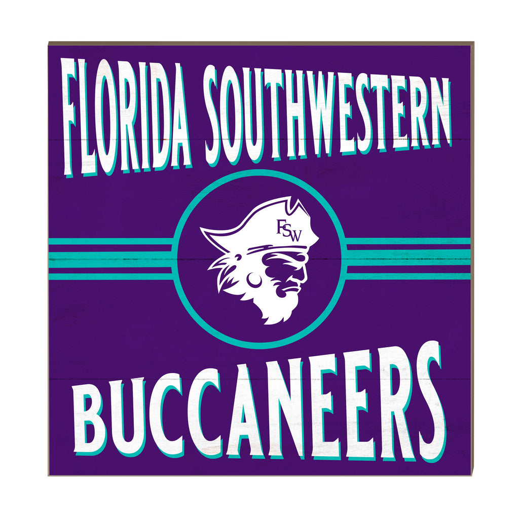 10x10 Retro Team Sign Florida Southwestern State Buccaneers