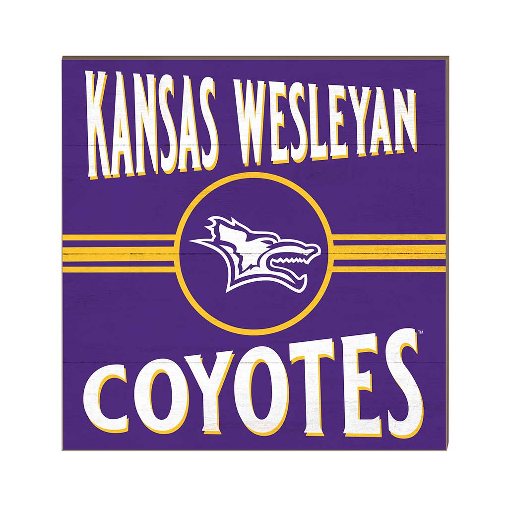 10x10 Retro Team Sign Kansas Wesleyan Coyotes