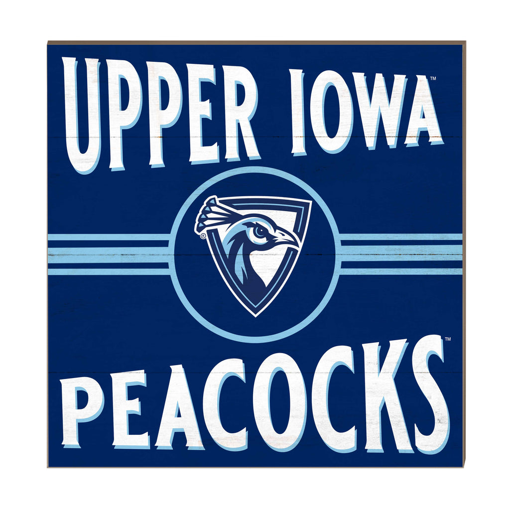 10x10 Retro Team Sign Upper Iowa University Peacocks
