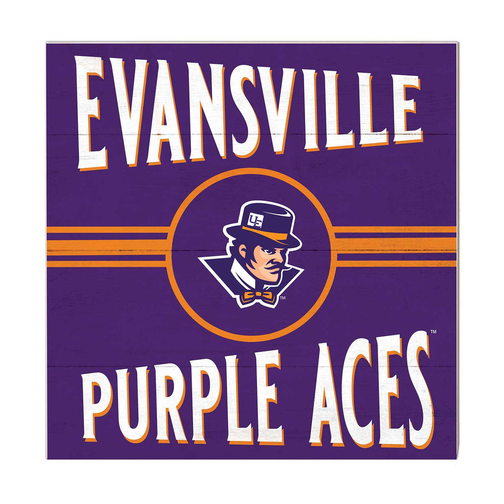 10x10 Retro Team Sign Evansville Purple Aces