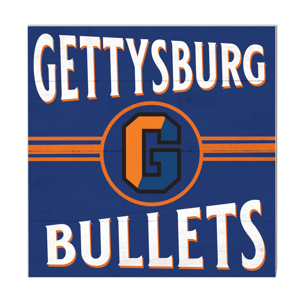10x10 Retro Team Sign Gettysburg College Bullets