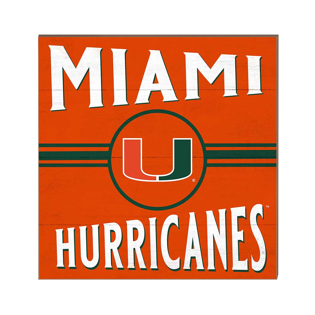 10x10 Retro Team Sign Miami Hurricanes