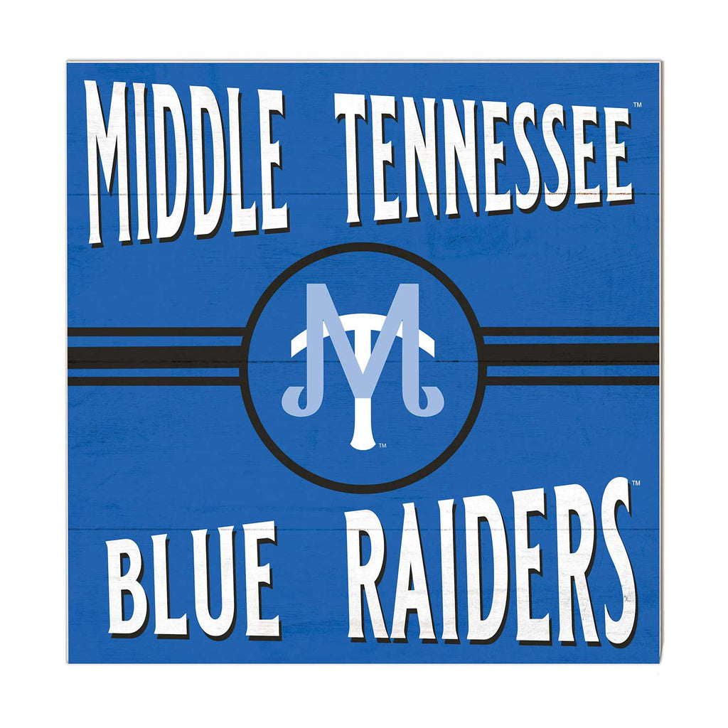 10x10 Retro Team Sign Middle Tennessee State Blue Raiders