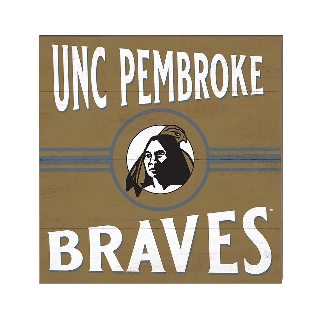 10x10 Retro Team Sign North Carolina (Pembroke) Braves