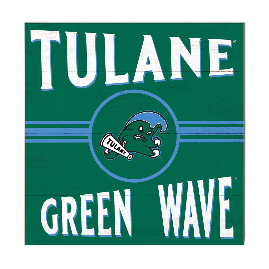 10x10 Retro Team Sign Tulane Green Wave