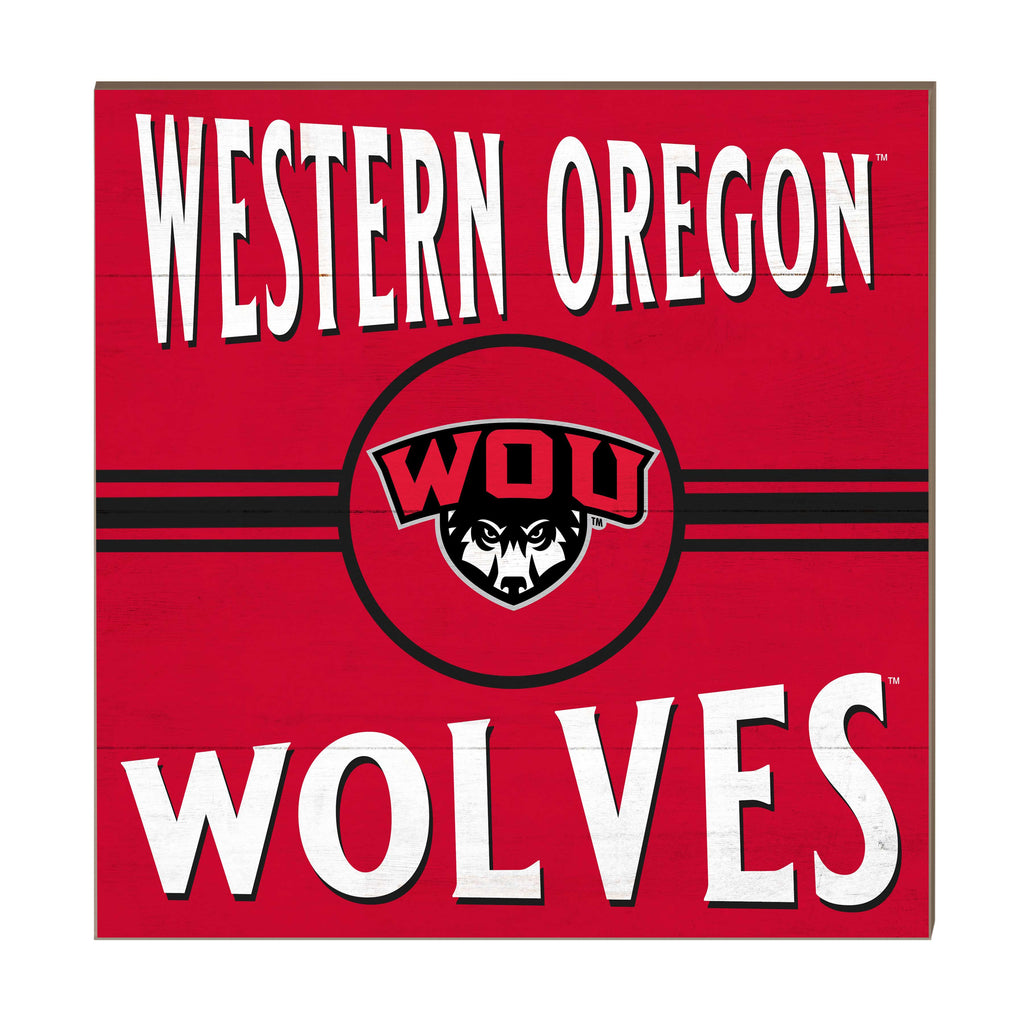 10x10 Retro Team Sign Western Oregon Wolves