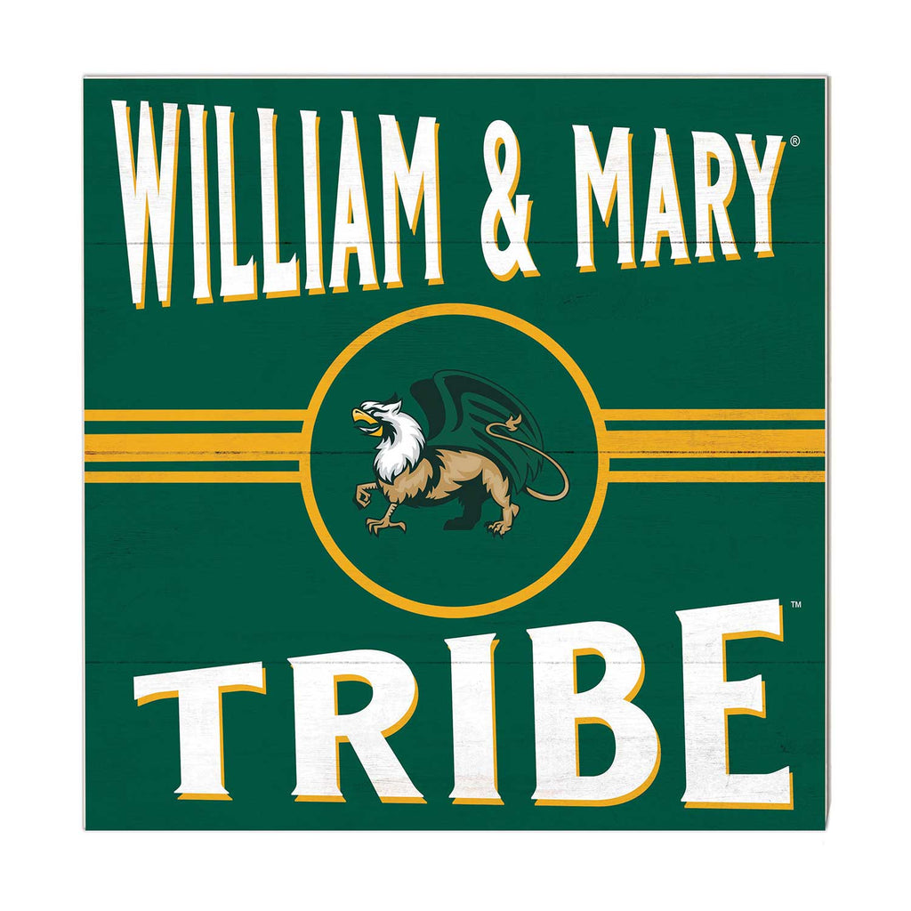 10x10 Retro Team Sign William and Mary Tribe