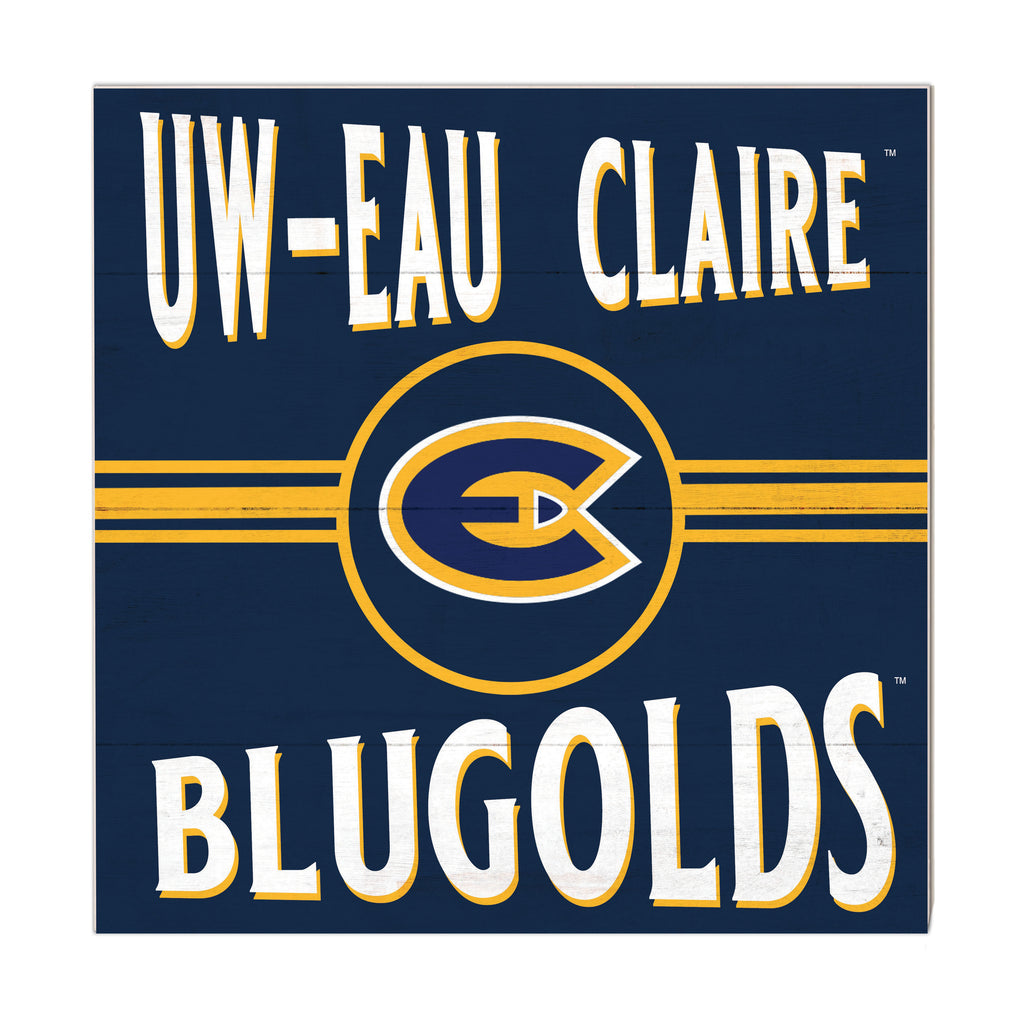 10x10 Retro Team Sign Eau Claire University Blugolds